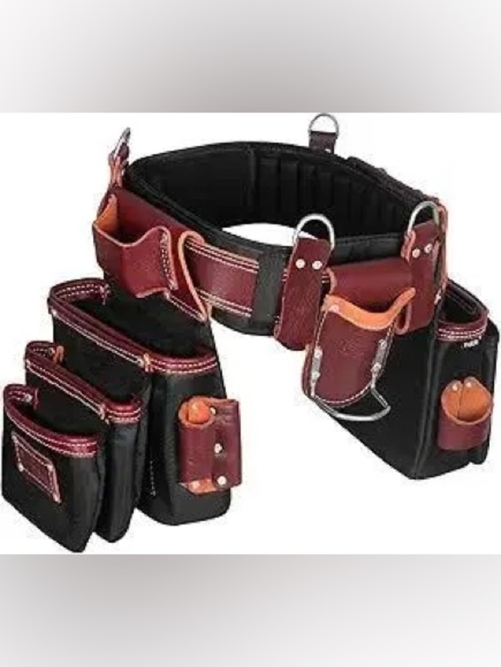 FUERI 26 Pocket Heavy Duty Leather Nylon Tool Belt & Bag NWT